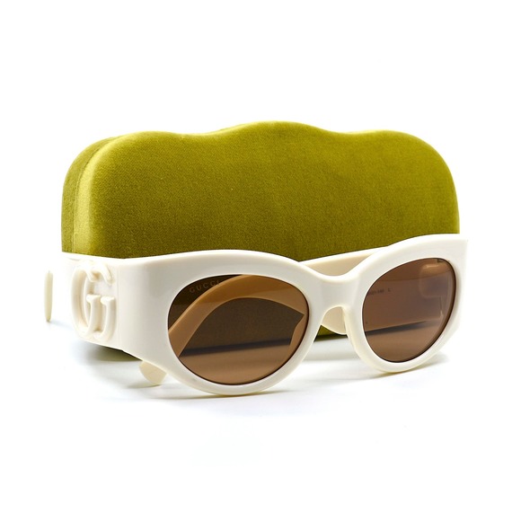 NEW GUCCI GG1544S 004 IVORY BROWN AUTHENTIC SUNGLASSES - Picture 2 of 16